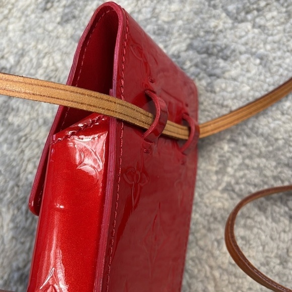 Louis Vuitton Monogram Vernis Green Cigarette Case Pochette TH0012 Rouge Red - Picture 7 of 16